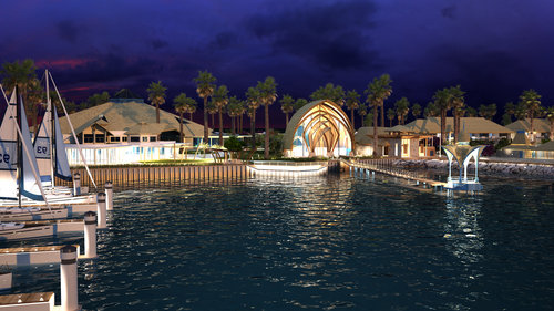 فندق باي انانتاراهو في الدوحة Welcome_Center_during_night